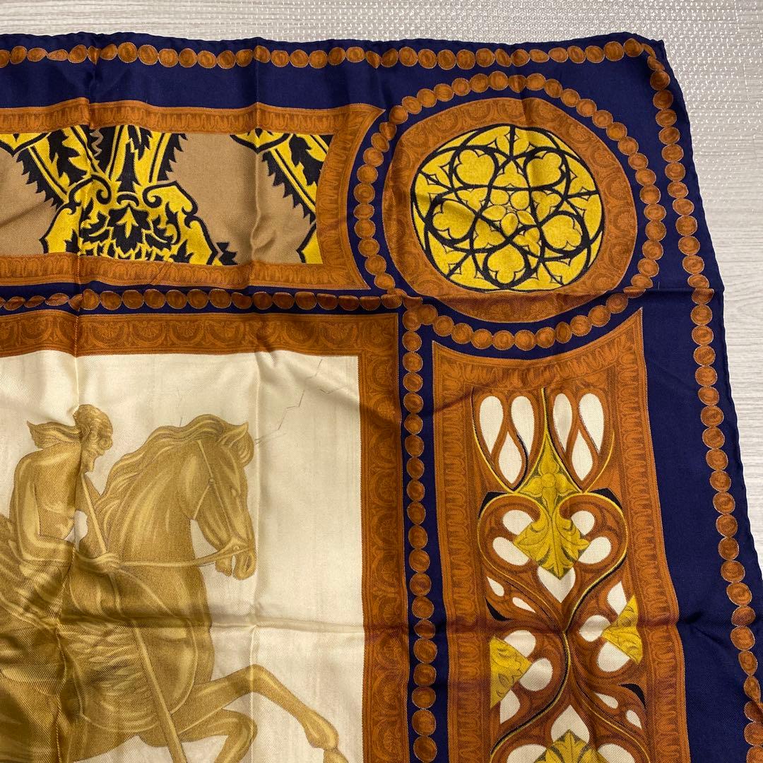 クリスチャン ディオール　ペガサスデザイン シルク　スカーフ