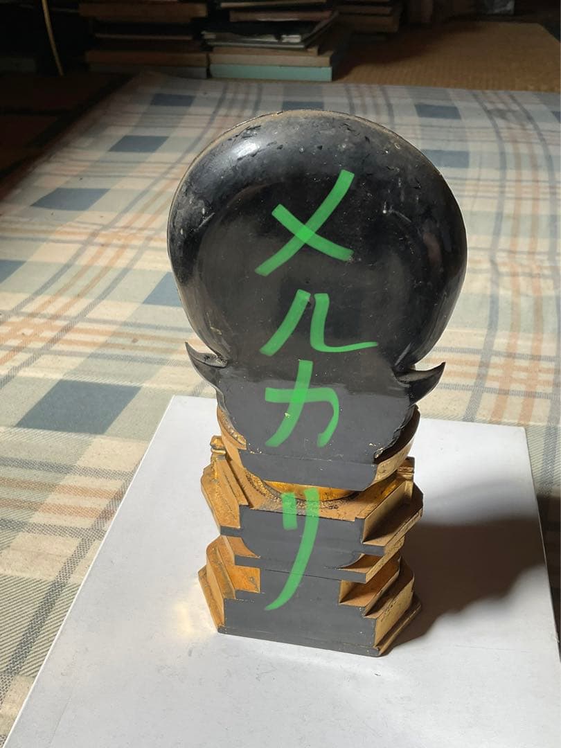 大日如来座像／年代不明？。木製。【ジャンク品　昭和時代】。