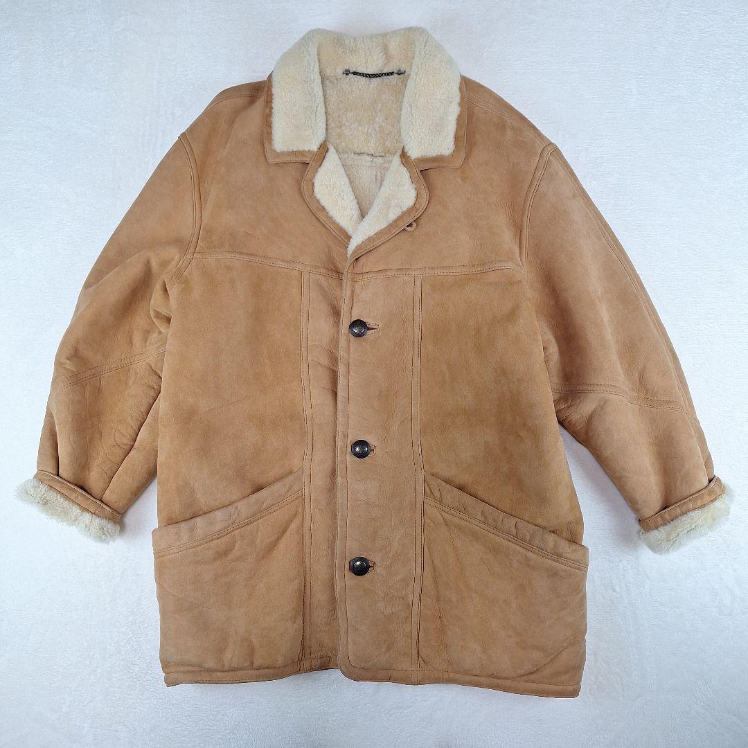 イタリア製✨ムートンコート　リアルレザー　裏ボア　サイズ50