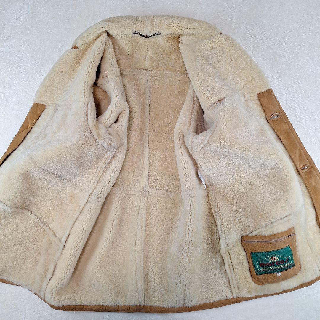 イタリア製✨ムートンコート　リアルレザー　裏ボア　サイズ50