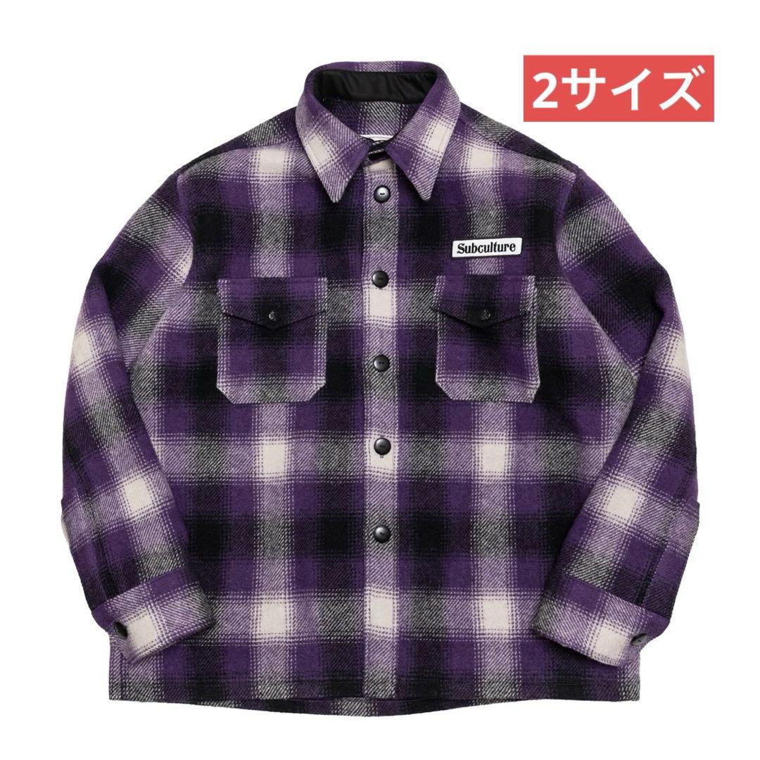 SUBCULTURE OMBRA CHECKJACKET PURPLE 2サイズ