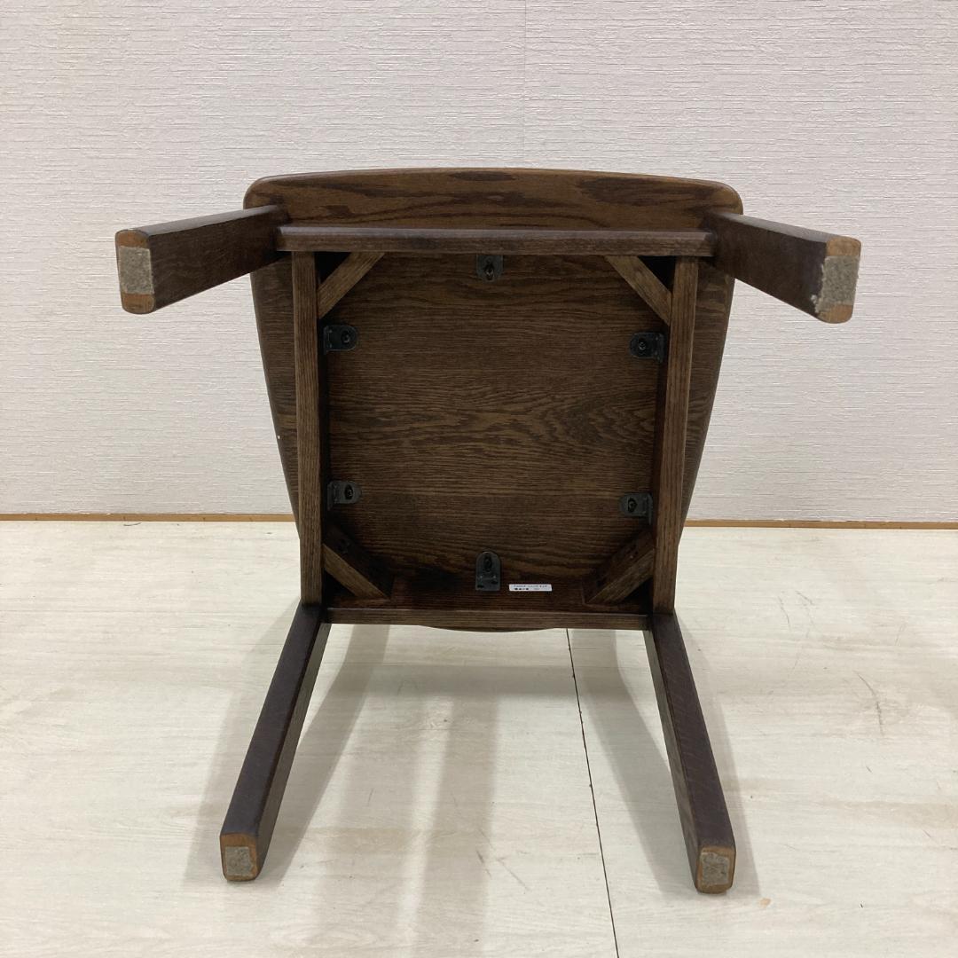 【浜本工芸】オーク材　ダイニングチェア　椅子　2脚セット　天然木　A