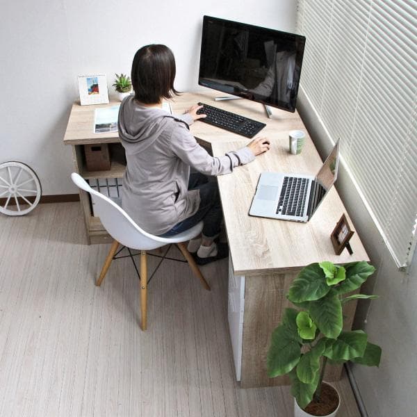 【新品・送料無料】パソコンデスク L字型 コーナー 幅120cm 幅149cm