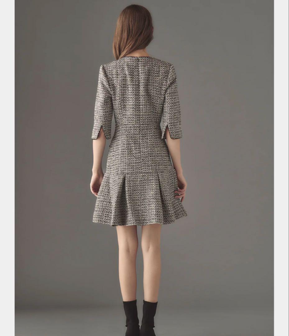 EmiriaWiz ツイード柄 フレアワンピースM