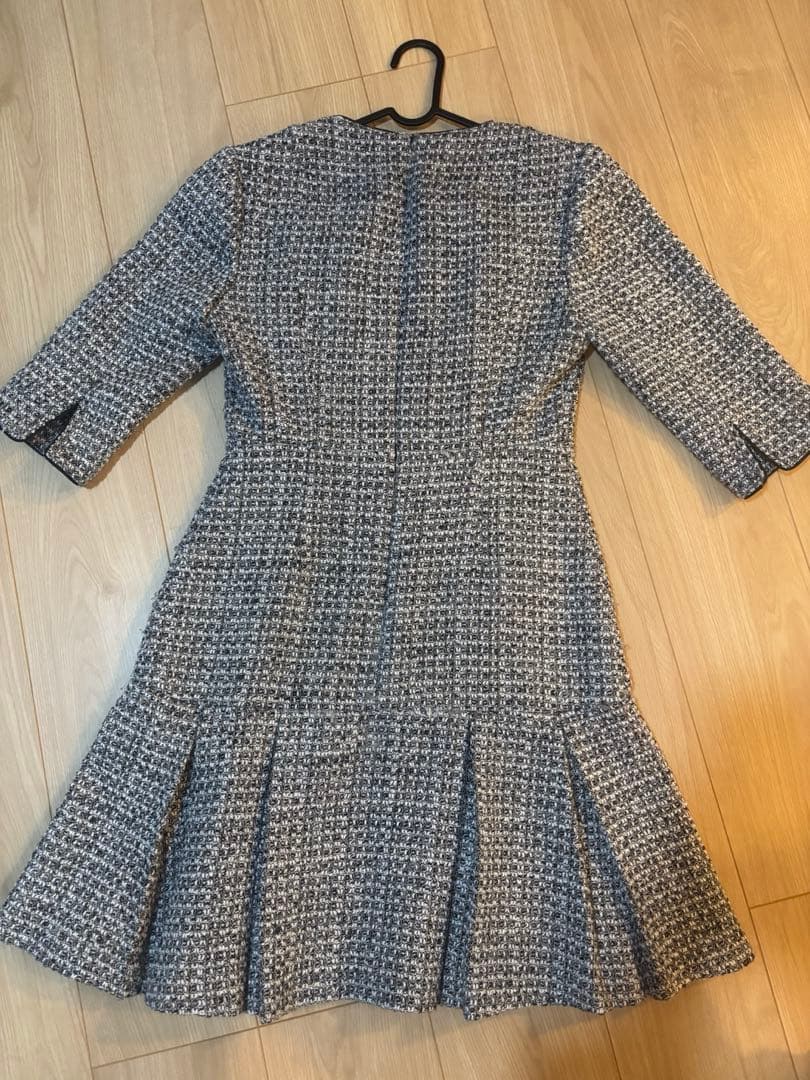 EmiriaWiz ツイード柄 フレアワンピースM
