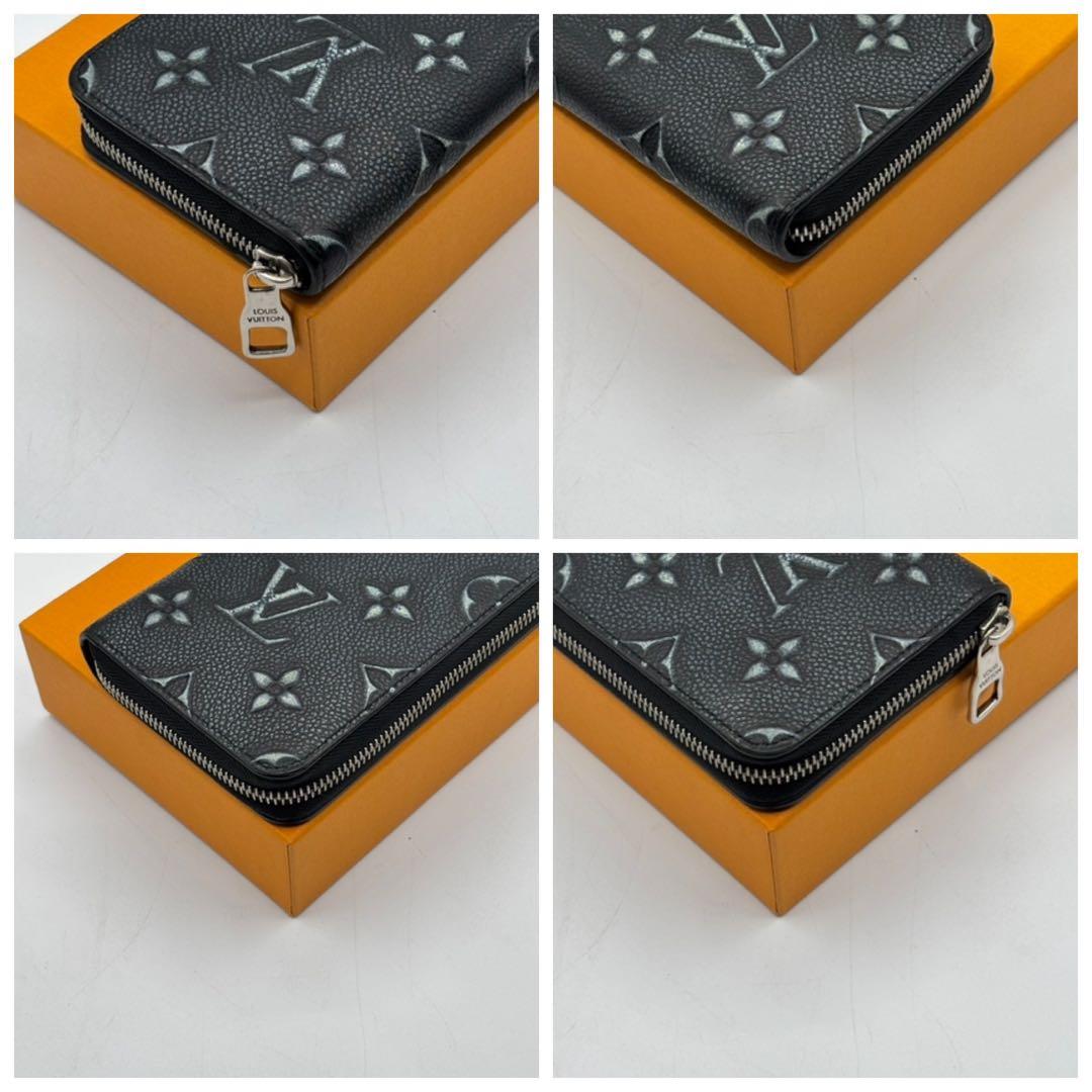 極美品 現行 箱袋 ルイヴィトン モノグラム カウハイド ヴェルティカル 長財布