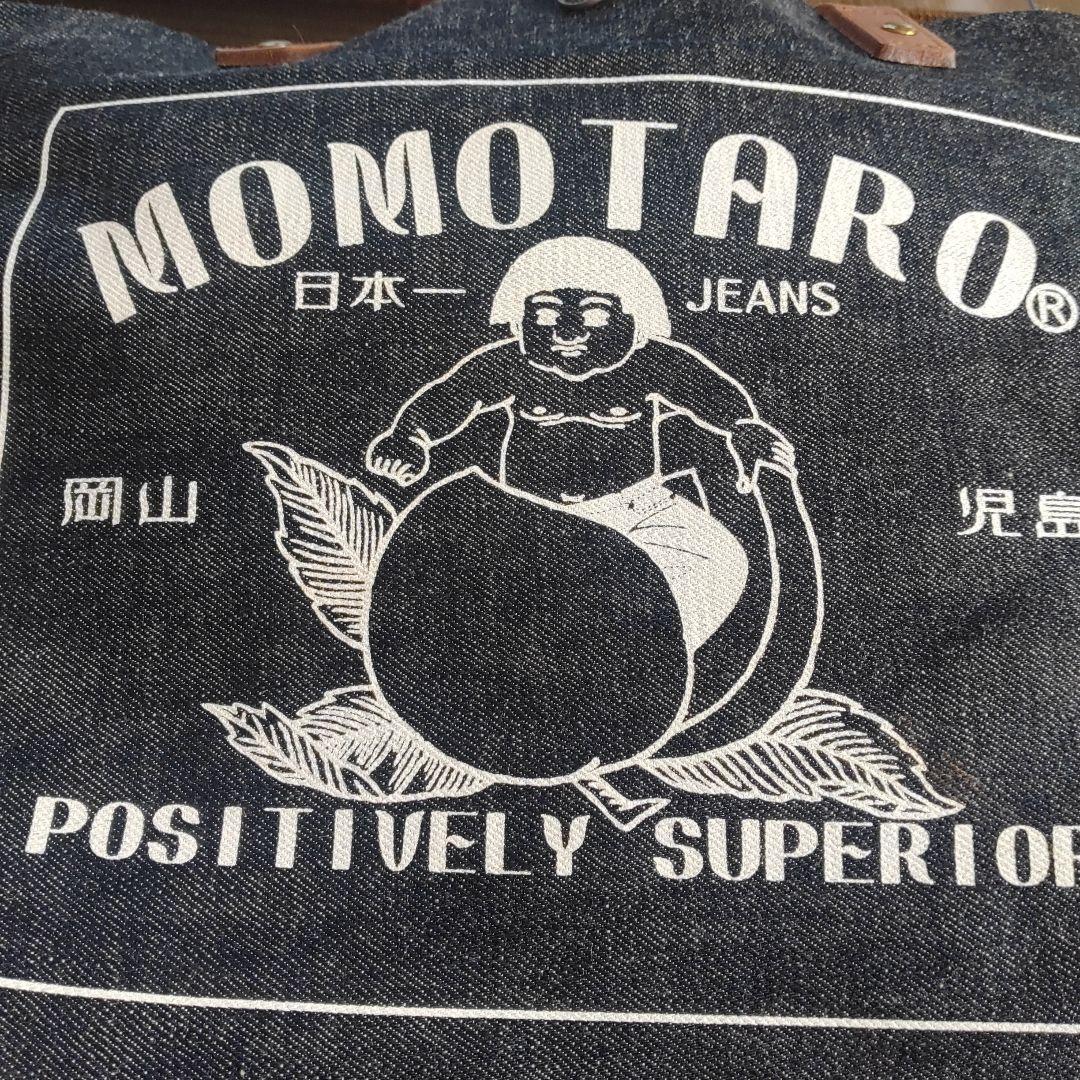 桃太郎ジーンズ　トートバッグ　デニム　牛革