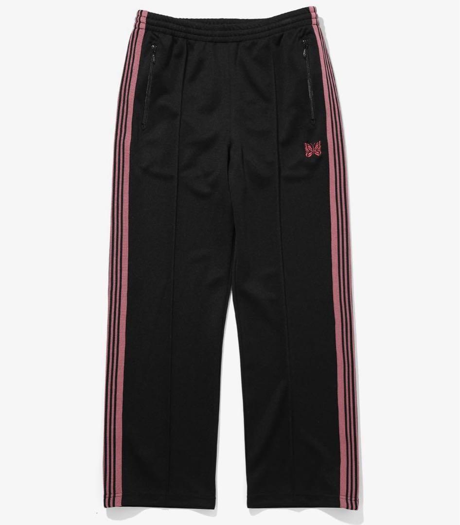 Needles トラックパンツ ブラック/ピンク