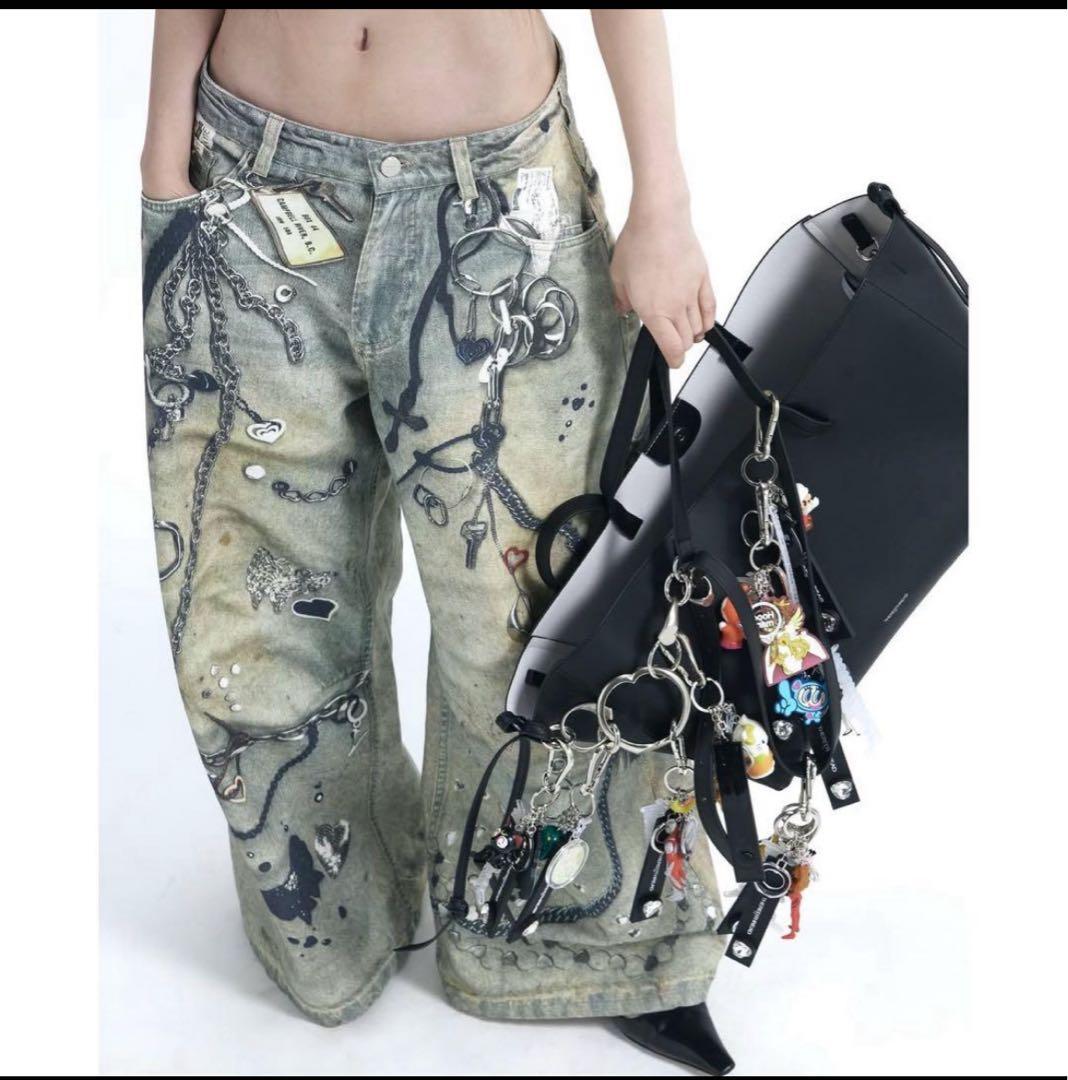 theredthread S print denim 1toys デニム