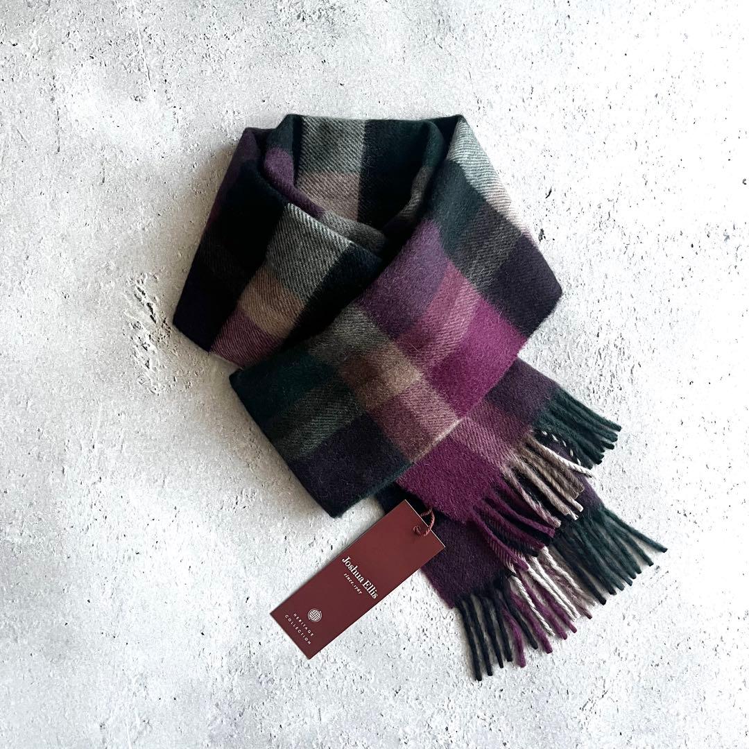 【Sky】Joshua Ellis ＊ カシミヤ マフラー100%