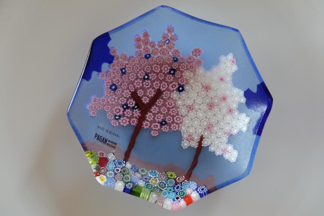 宮田 ミルフィオリ プレート ガラス 検索/藤田喬平/田子美紀/江波冨士子