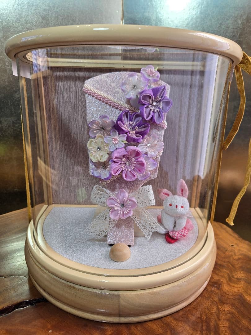 【一点限り】正月飾り　羽子板　ケース飾り　H61