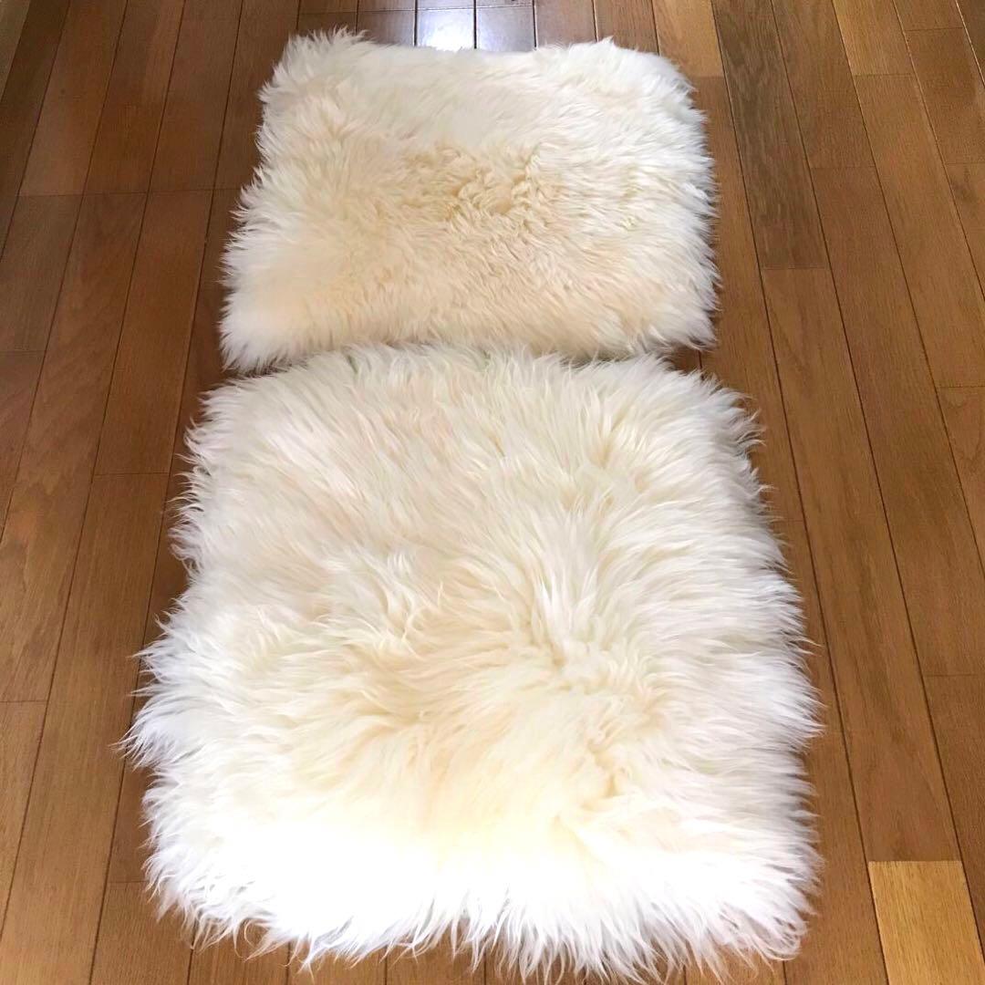 ムートン￼ 座布団￼ ￼￼ クッション￼ 2枚セット