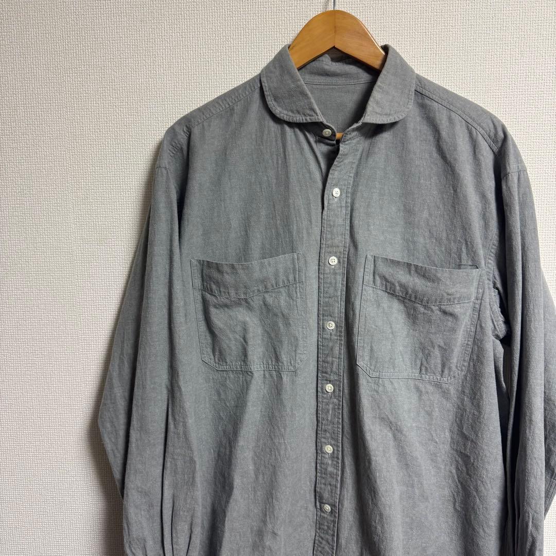 【人気】Porter Classic WIDE POCKET SHIRT グレー