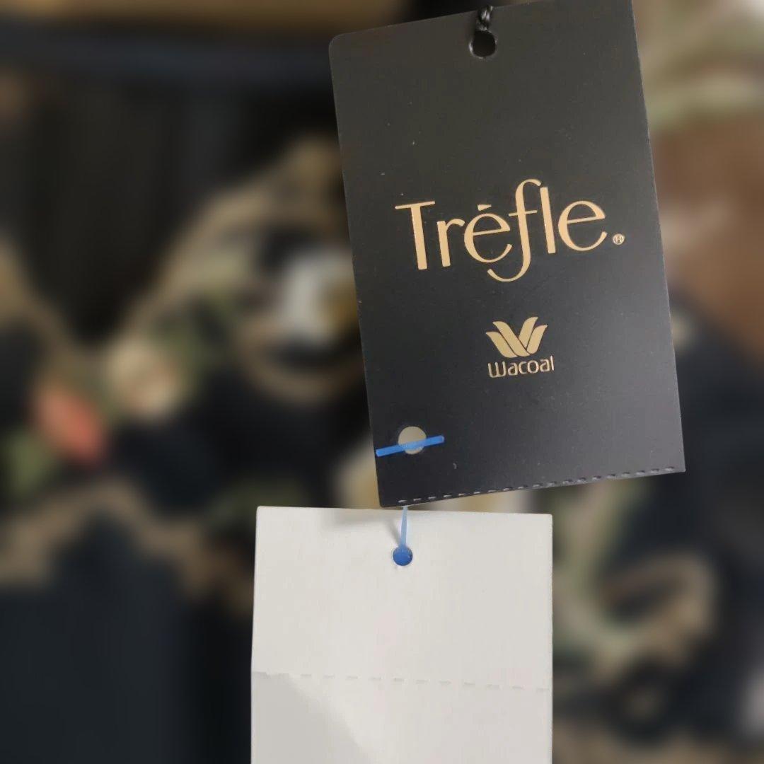 トレフル　花柄刺繍 シースルーキャミソール 黒85-85新品タグ付き