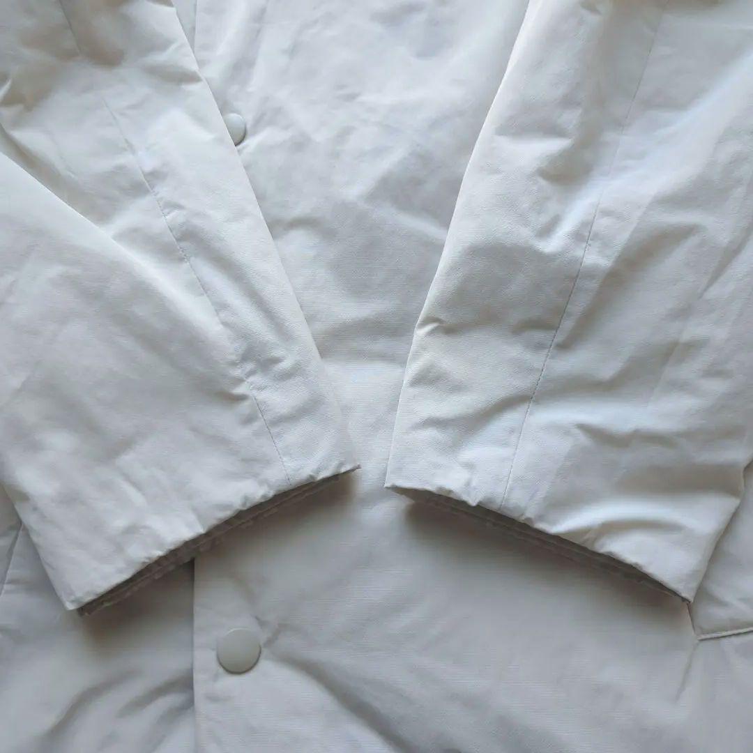 MACPHEE ノーカラーコート ダウン　ホワイト　アイボリー　グレージュ