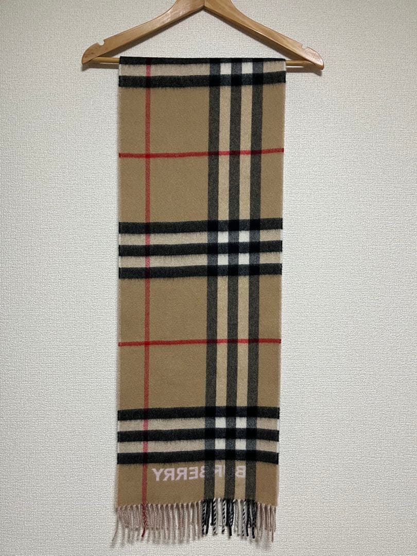 BURBERRY　バーバリー　マフラー　カシミア100％　コントラストチェック