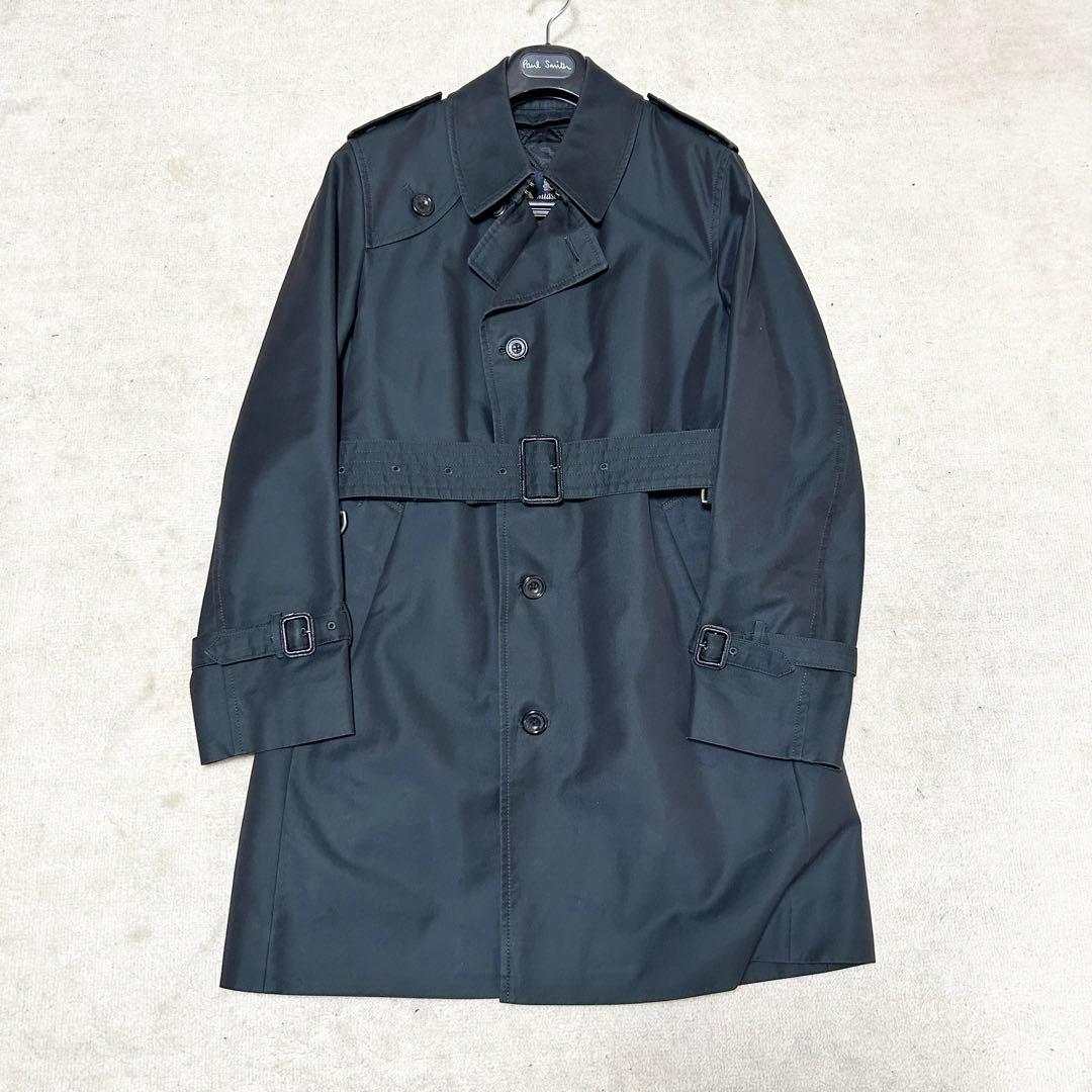 美品　アクアスキュータム　トレンチコート　キルティングライナー付　ベルト　玉虫色