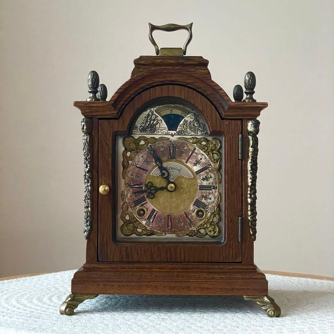 Warmink WUBA ワルミンク ウーバ ムーンフェイズ ゼンマイ式 置時計