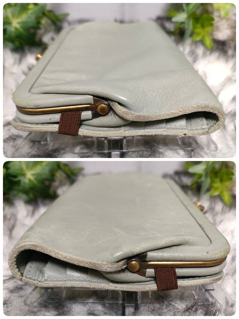 イルビゾンテ 長財布 がま口 セージグリーン IL BISONTE 財布 緑