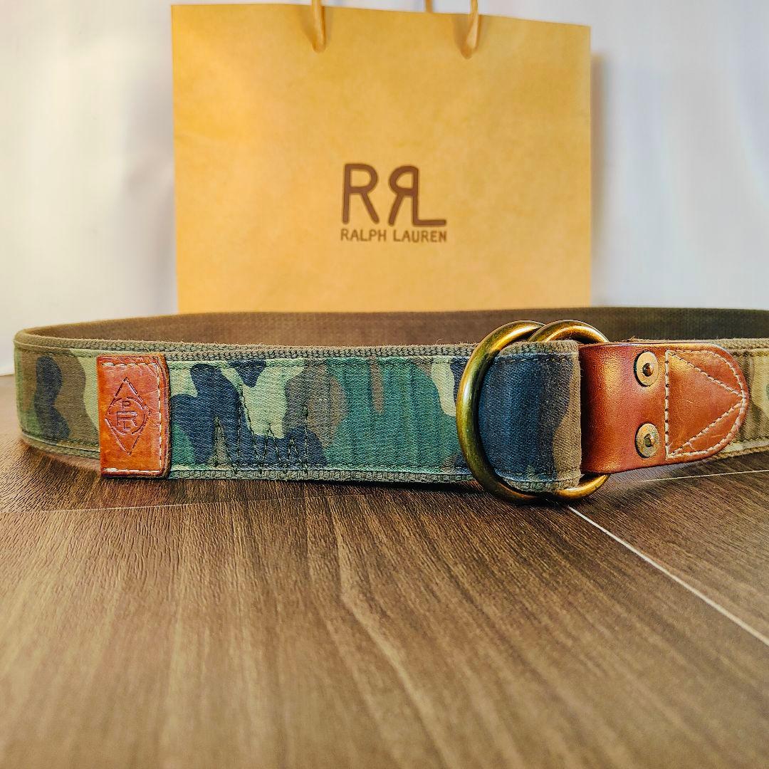【極美品 RRL系】 ポロラルフローレン　ダブルリング ドレスベルト US RL