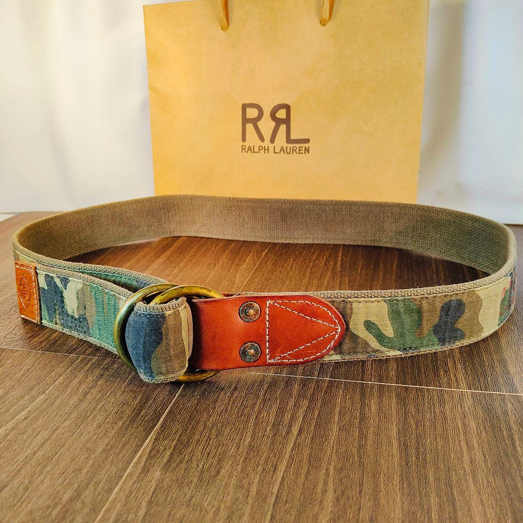 【極美品 RRL系】 ポロラルフローレン　ダブルリング ドレスベルト US RL