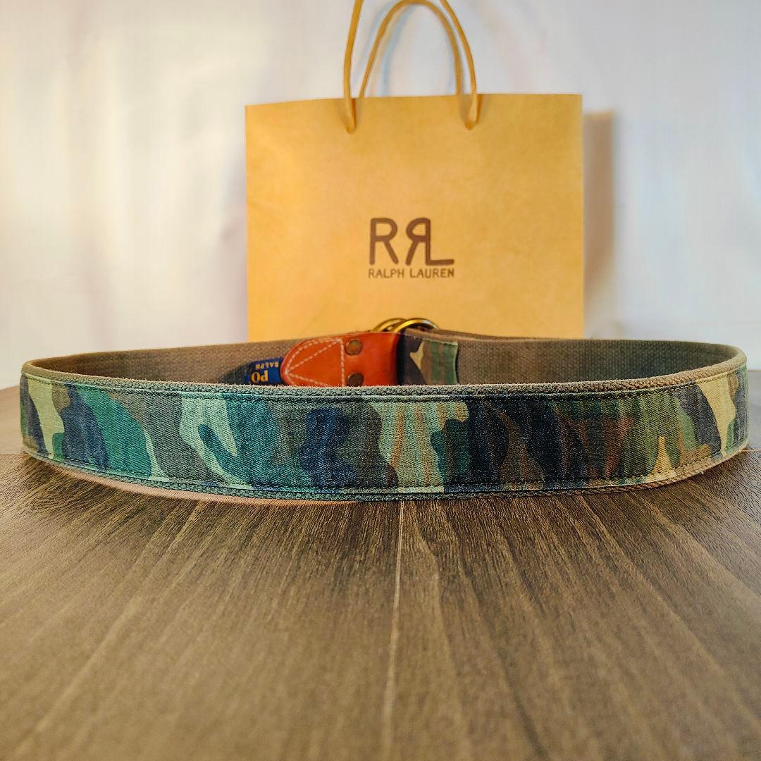 【極美品 RRL系】 ポロラルフローレン　ダブルリング ドレスベルト US RL