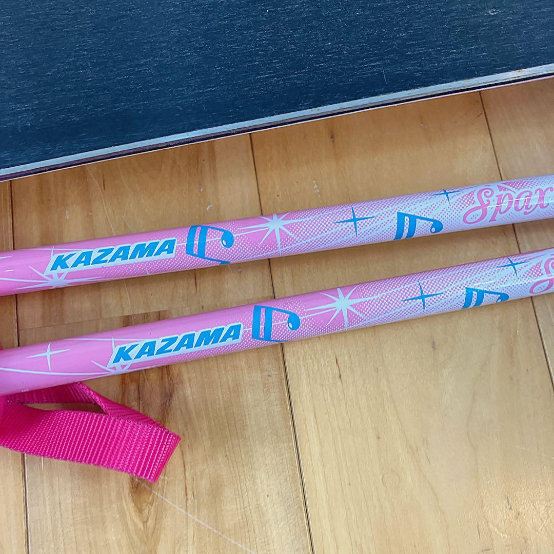 KAZAMA スキー板 106㎝　ストック ブーツ　4点セット