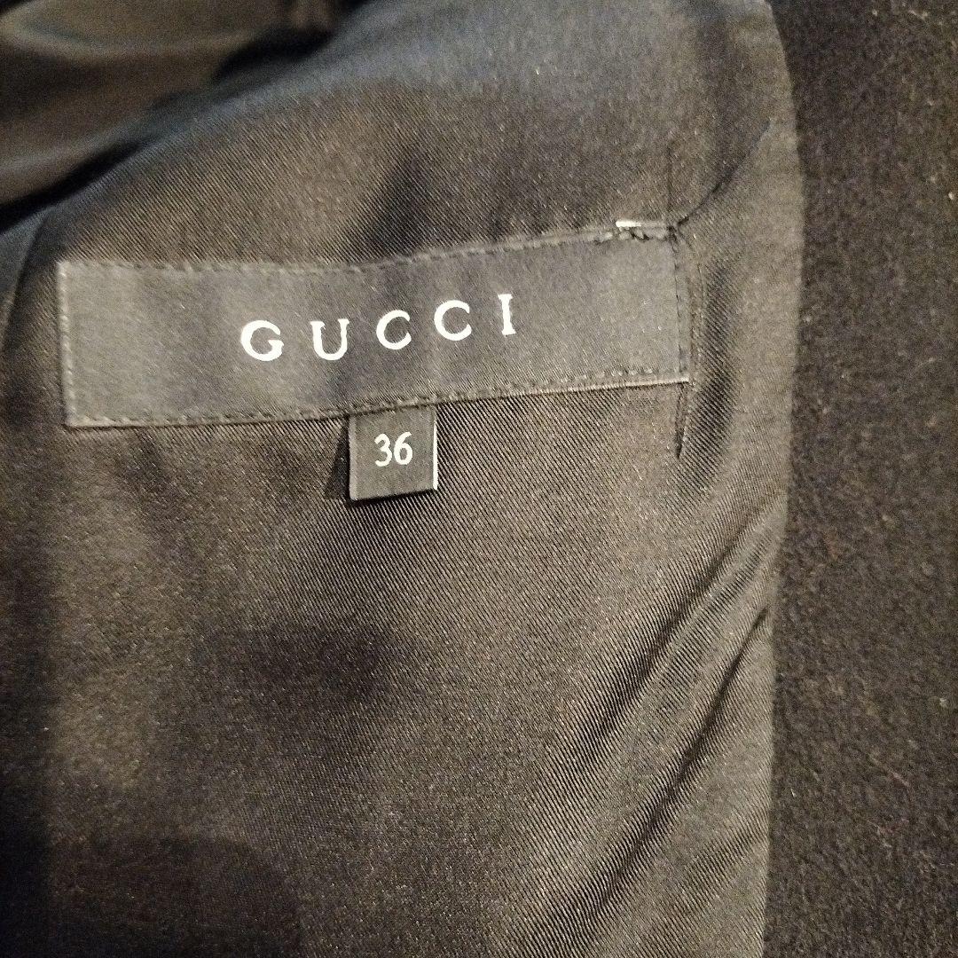 GUCCI グッチ ブラック チェスターコート レディース　36