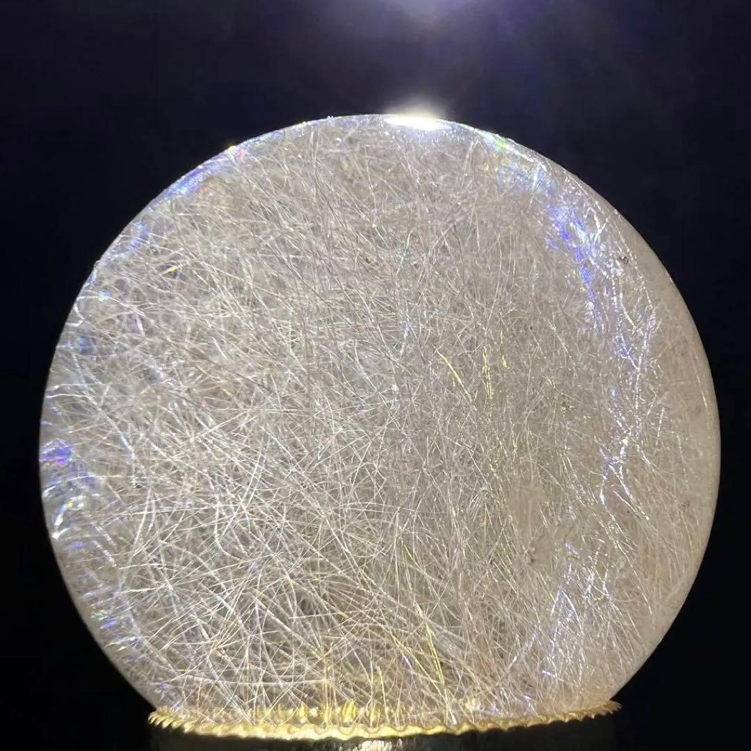 ☆激煌☆美宝珠☆極上別格品☆レインボー ルチル ゴールド シルバー 丸玉 天然石