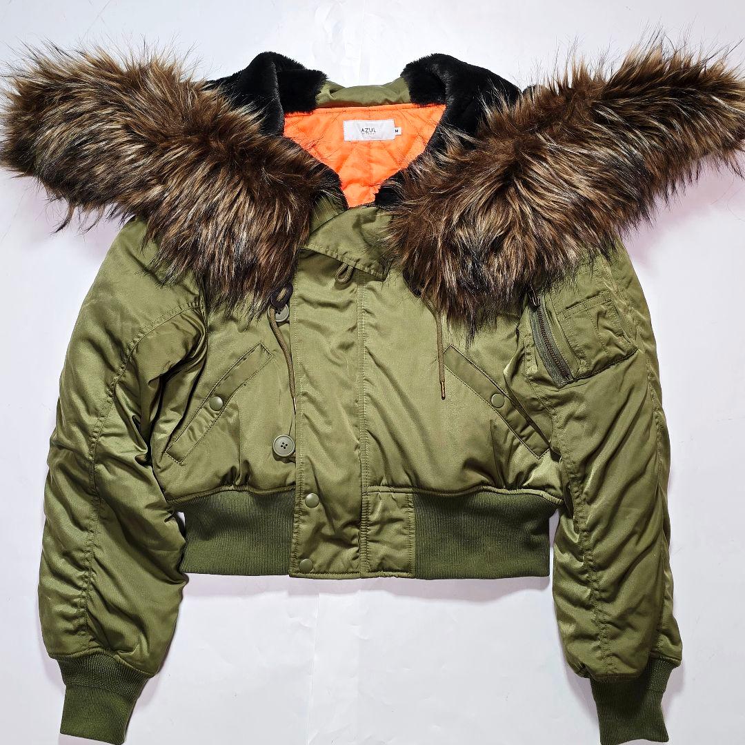 【美品】AZUL BY MOUSSY 短丈　N-2B 平成　Y2K ギャル　M