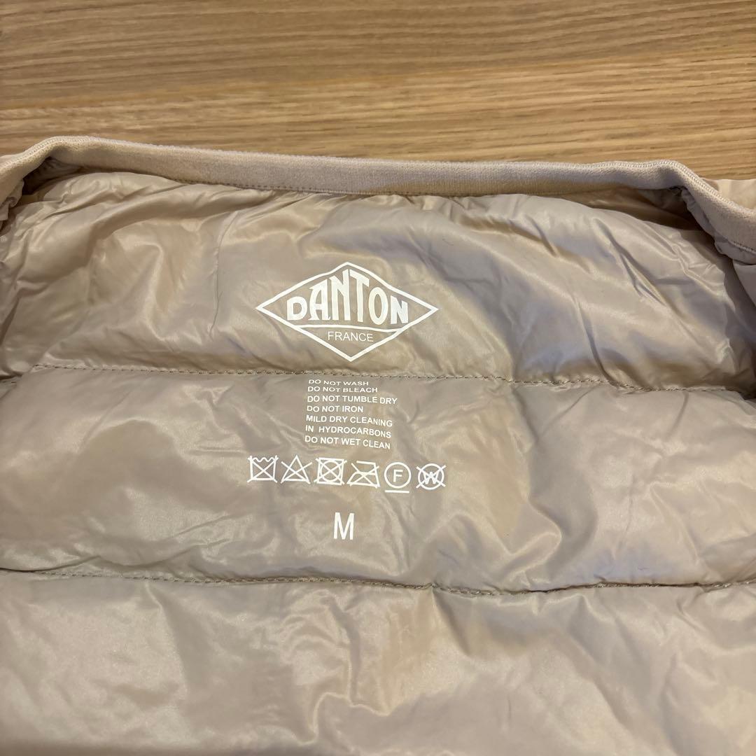 DANTON ベージュ キルティングダウンジャケット