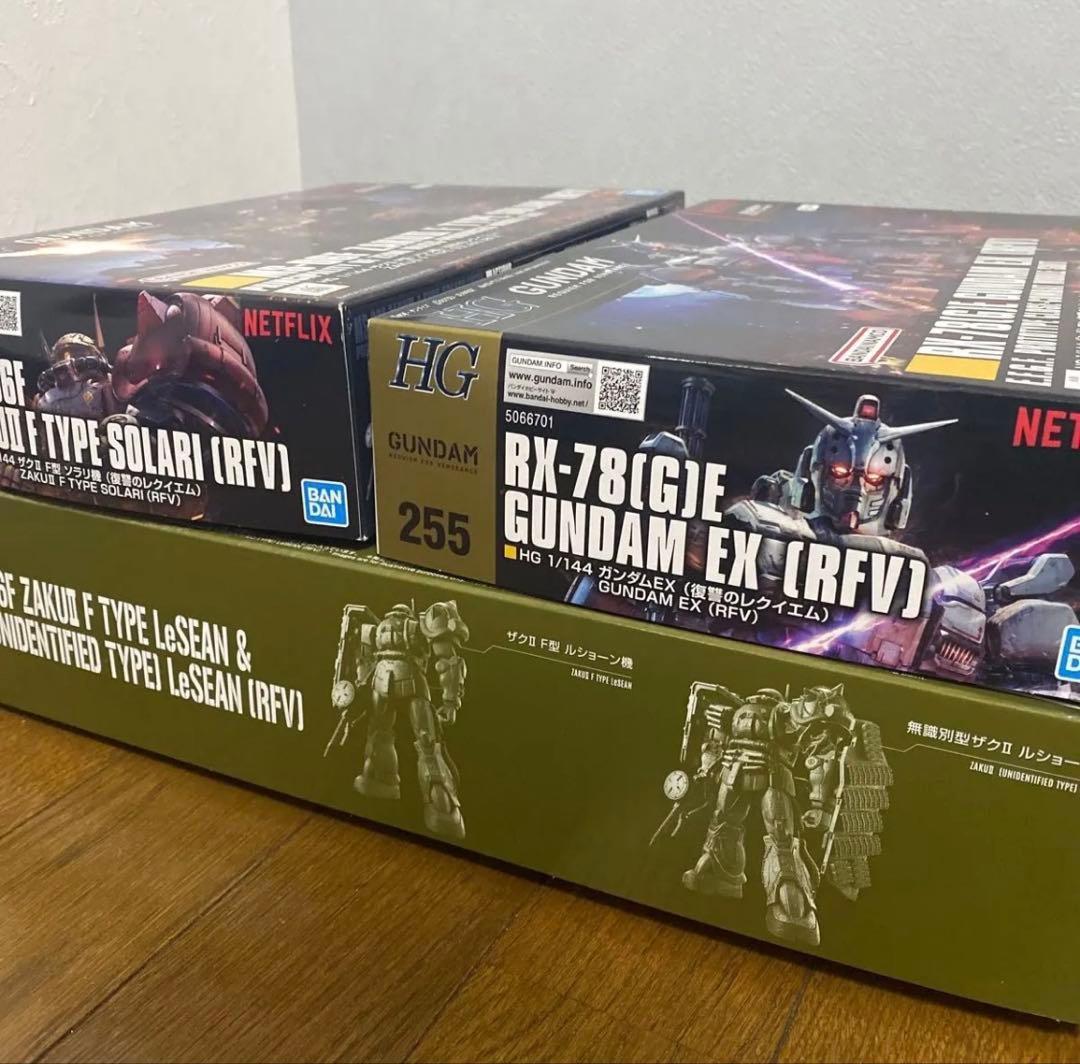 ナ*ん様 ガンダムEX ザクIIF型 ソラリ ルショーン 3点まとめ売り 復讐の