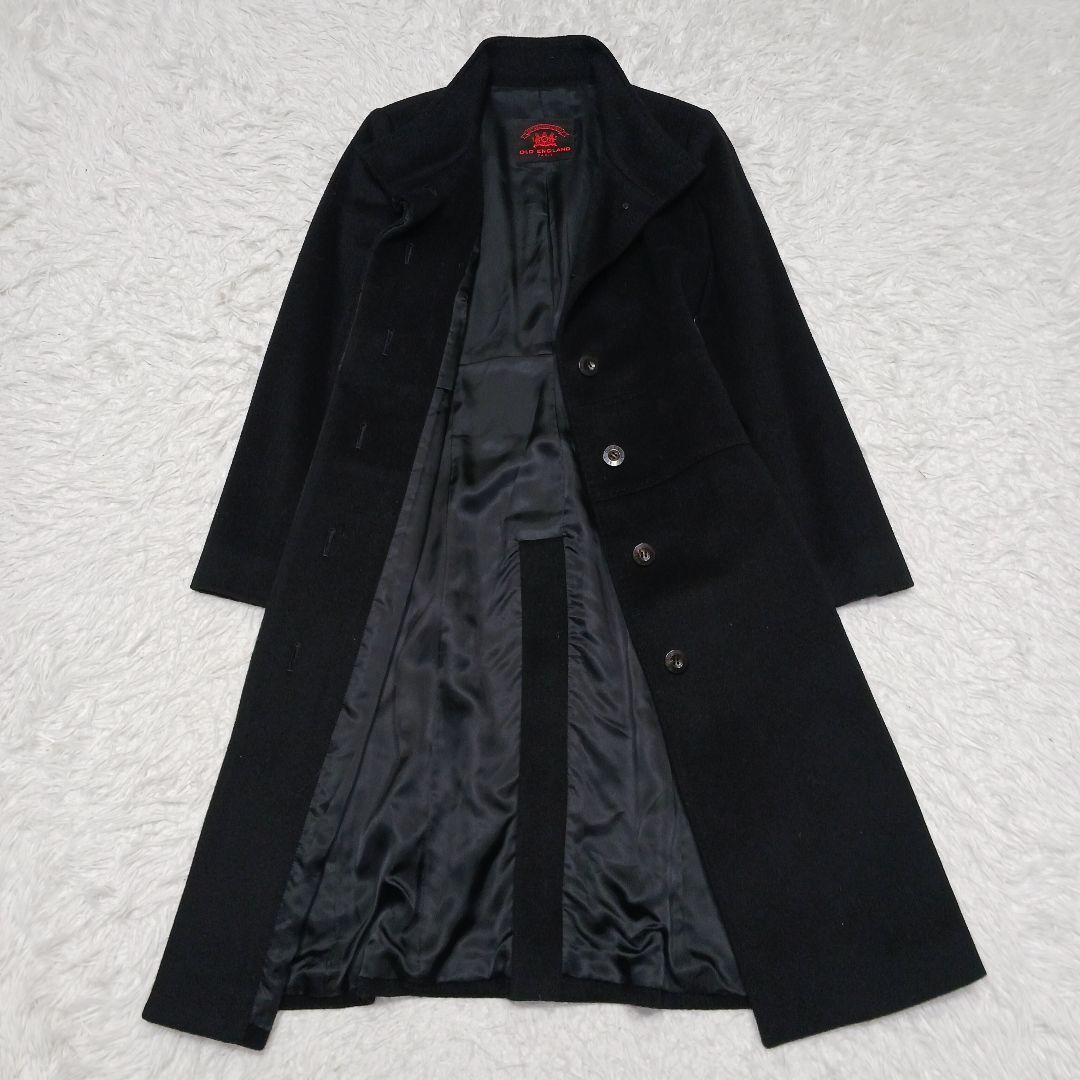 ✨美品✨オールドイングランド　カシミヤ混コート マキシ丈　ブラック　36