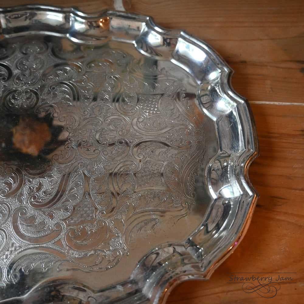 L3710-214 英国アンティーク シルバープレート キッチントレイ トレイ