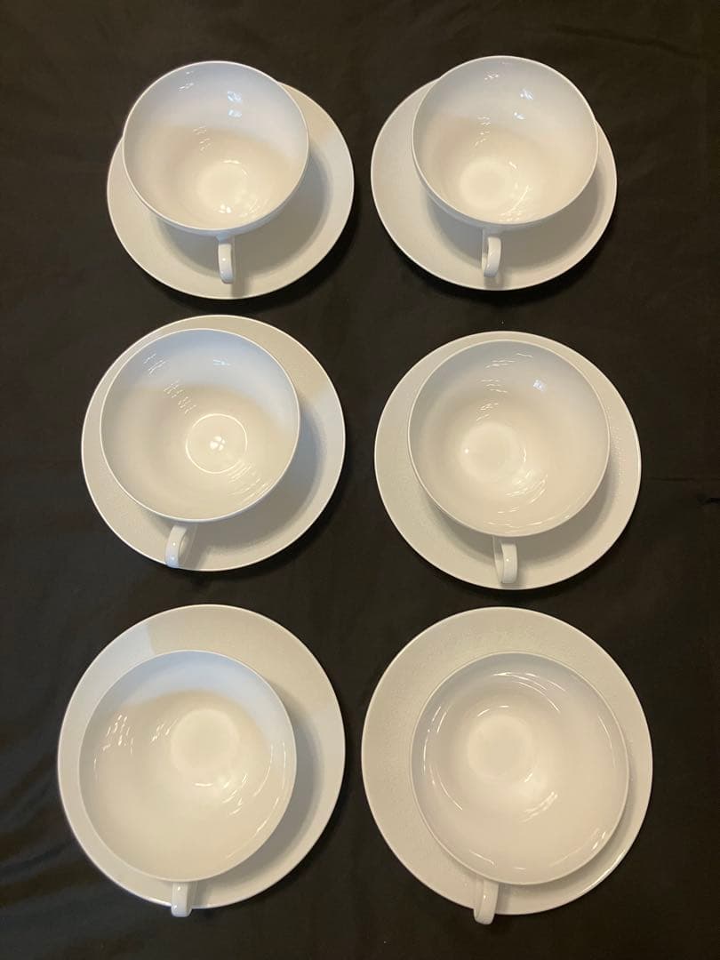 ローゼンタール　ロマンスホワイト　6人用ティセット　23ピースセットプラスおまけ