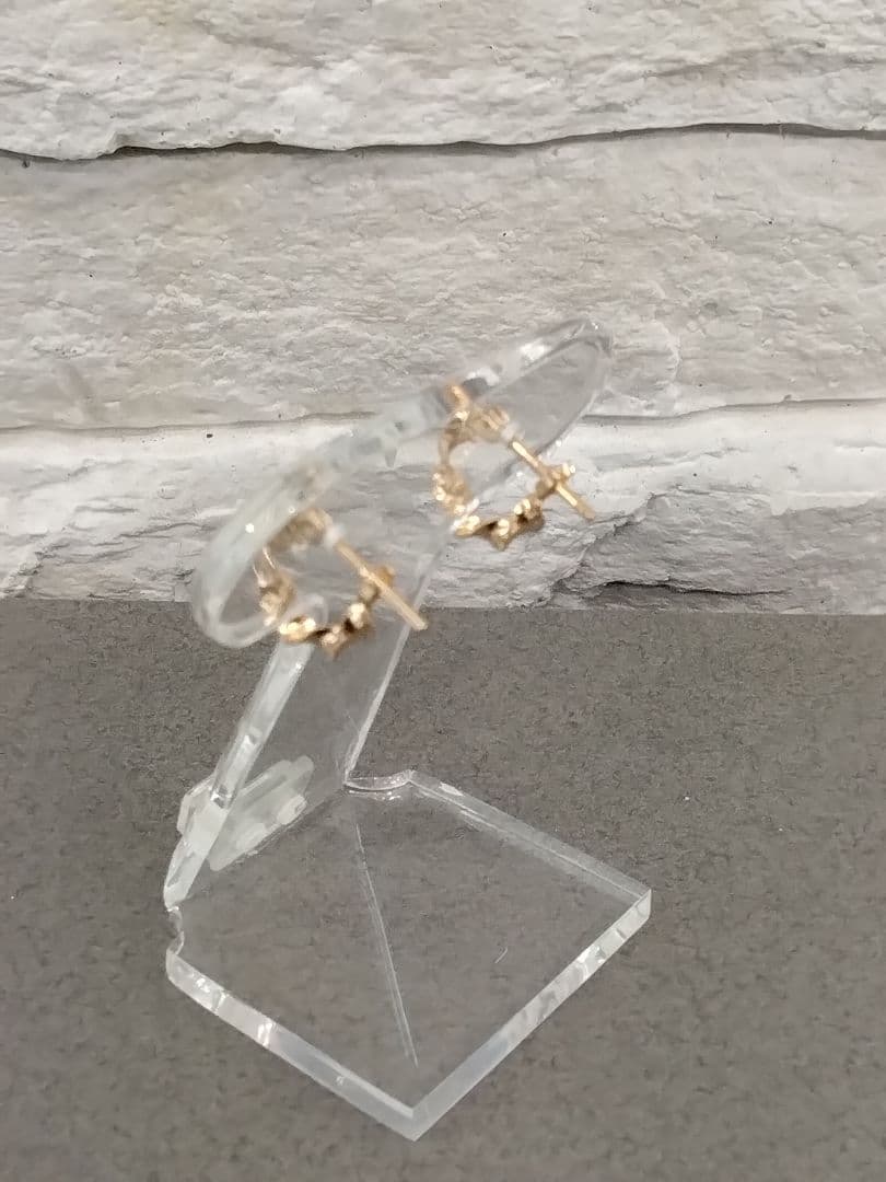 K18PG地金ピアス　　　　中古品