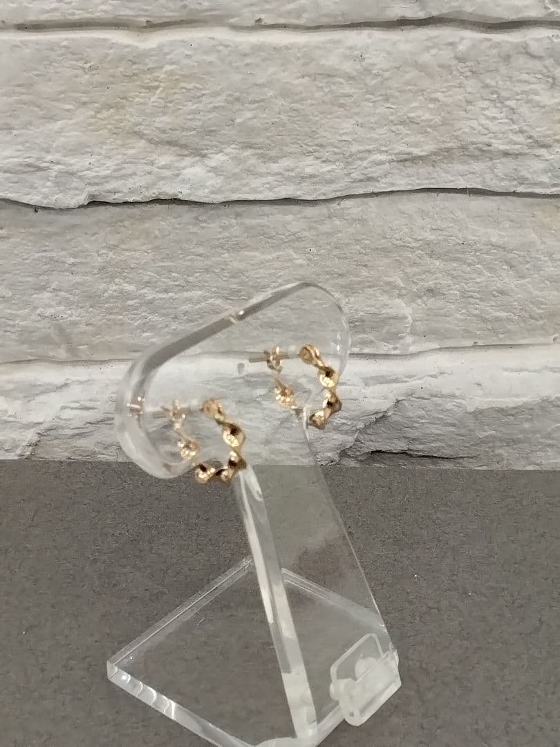 K18PG地金ピアス　　　　中古品