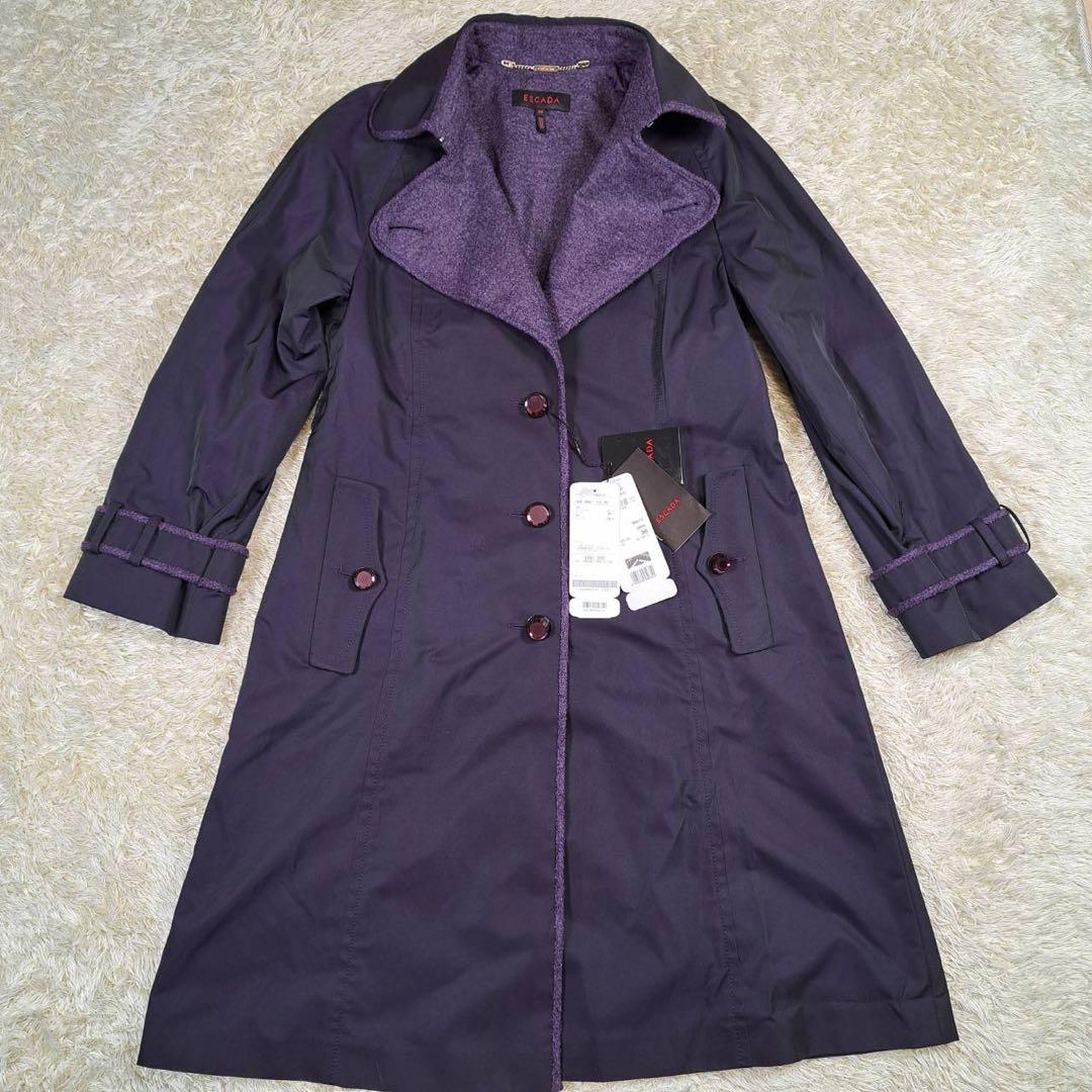 希少色　未使用品　エスカーダ　トレンチコート　パープル