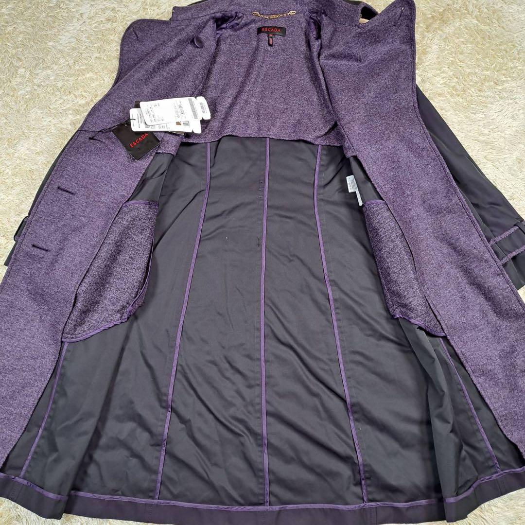 希少色　未使用品　エスカーダ　トレンチコート　パープル