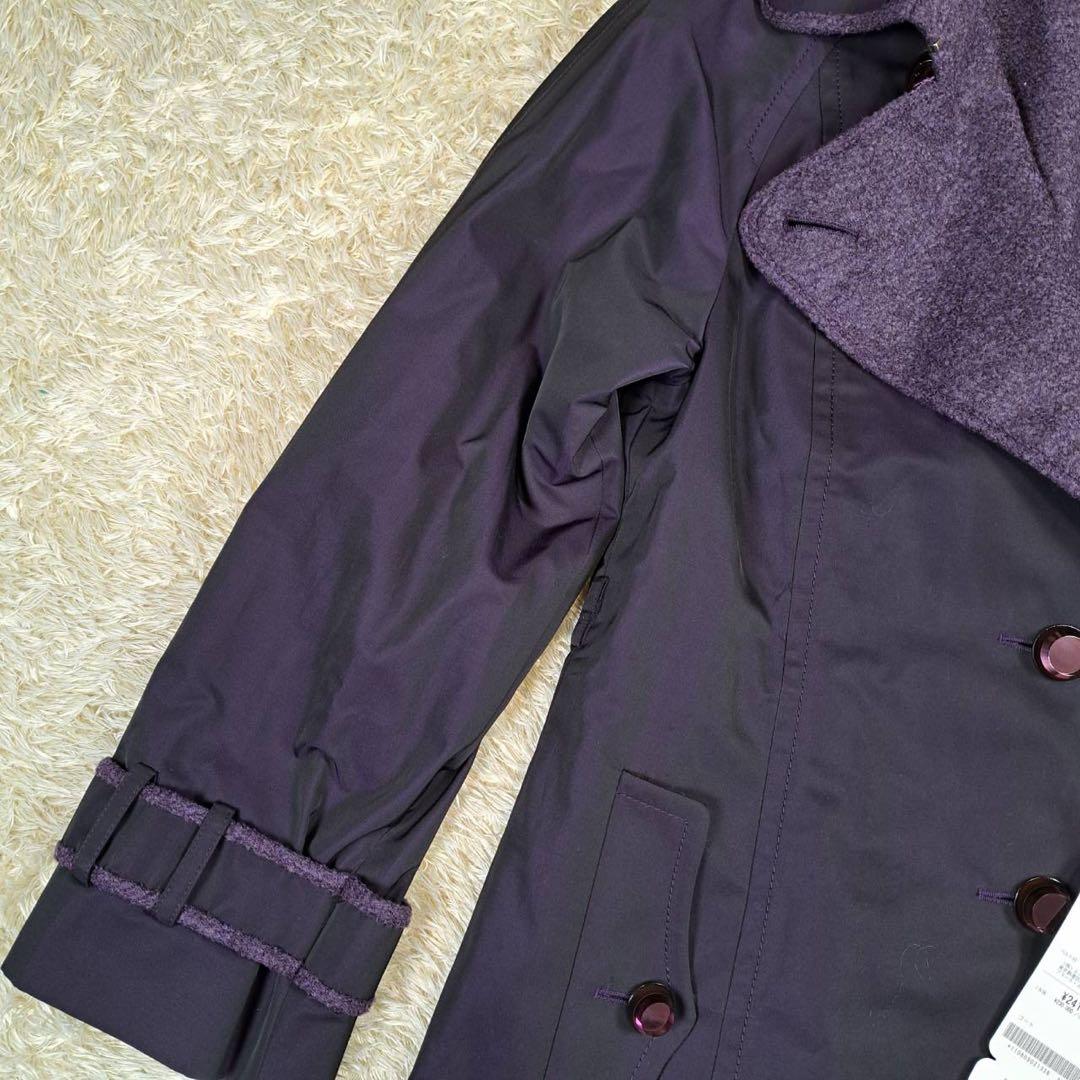 希少色　未使用品　エスカーダ　トレンチコート　パープル