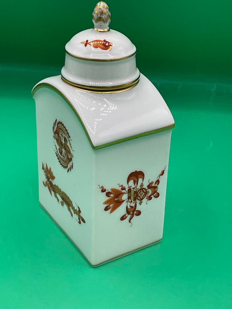 マイセン　ドラゴン　ティーキャディー