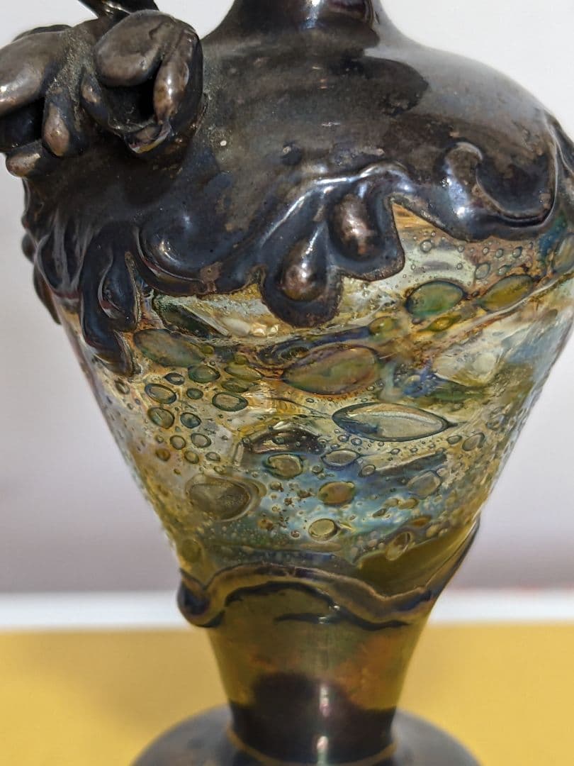 ⭐欧米 西洋アンティーク アールヌーボー エナメル彩ガラス 古美術骨董品