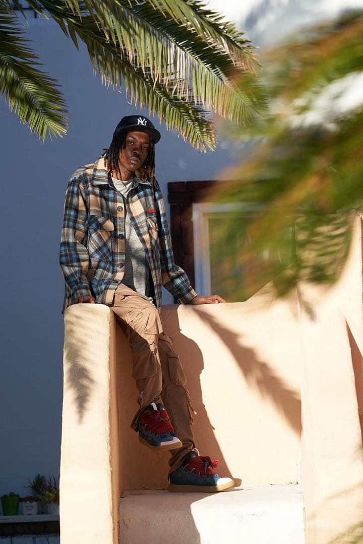 MLVINCE wool check jacket BLUE Lサイズ