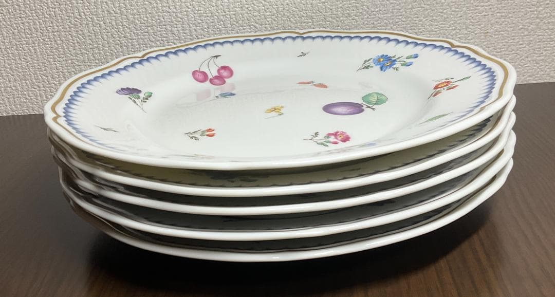 リチャードジノリ　イタリアンフルーツ　プレート24.5㎝×5セット（美品）