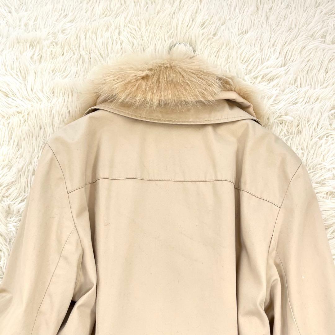 MAXMARA イブルース フォックスファー トレンチコート ライナー付 44