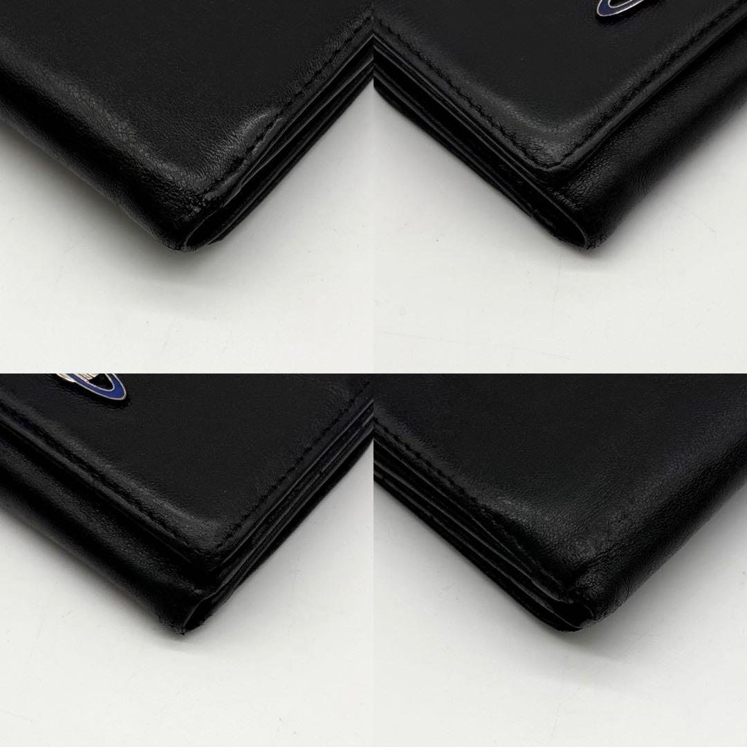 【美品】ヴィヴィアンウエストウッド レザー 二つ折り財布 オーブ 型押し ロゴ