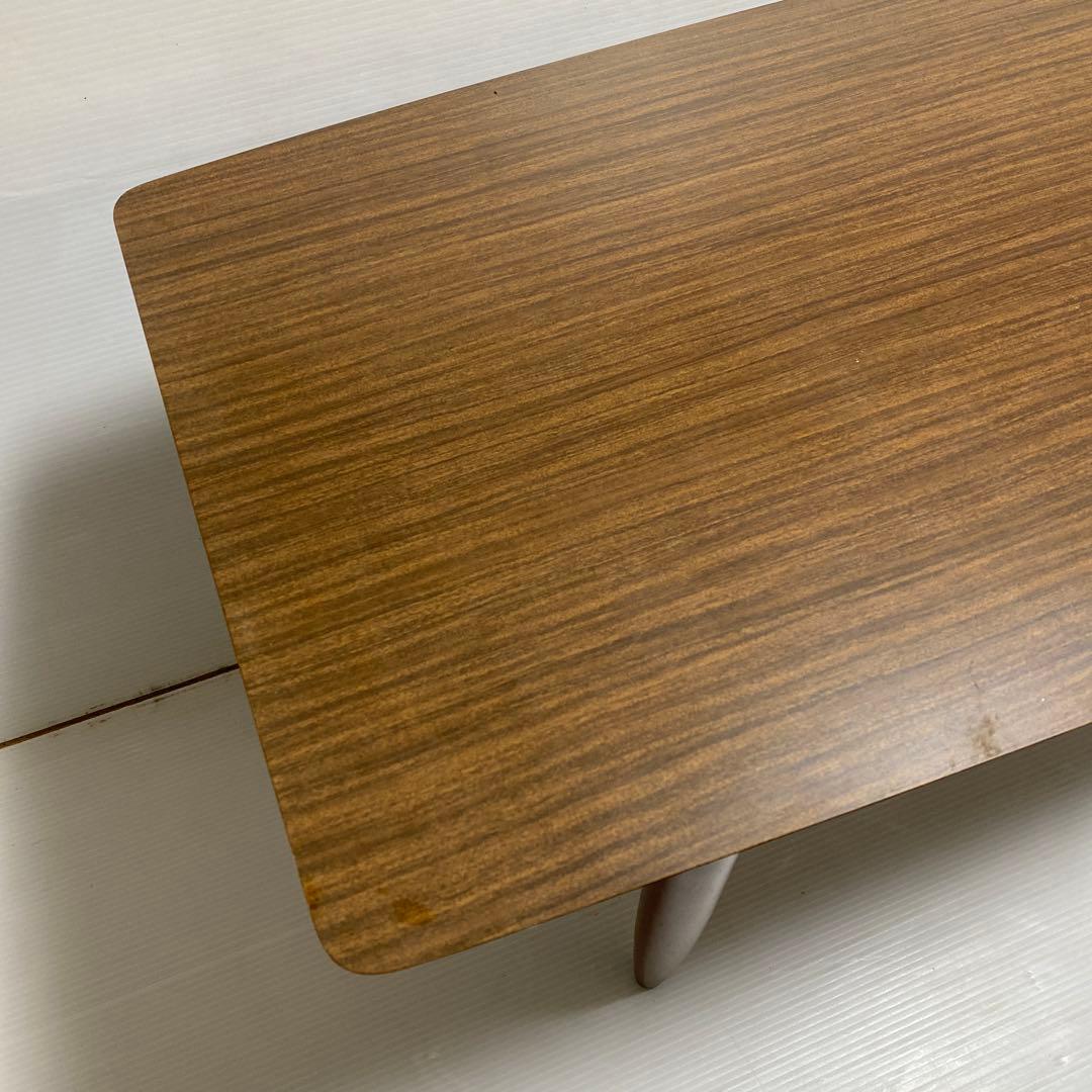 昭和レトロ コーヒーテーブル センターテーブル 応接テーブル 木製 棚付き 希少