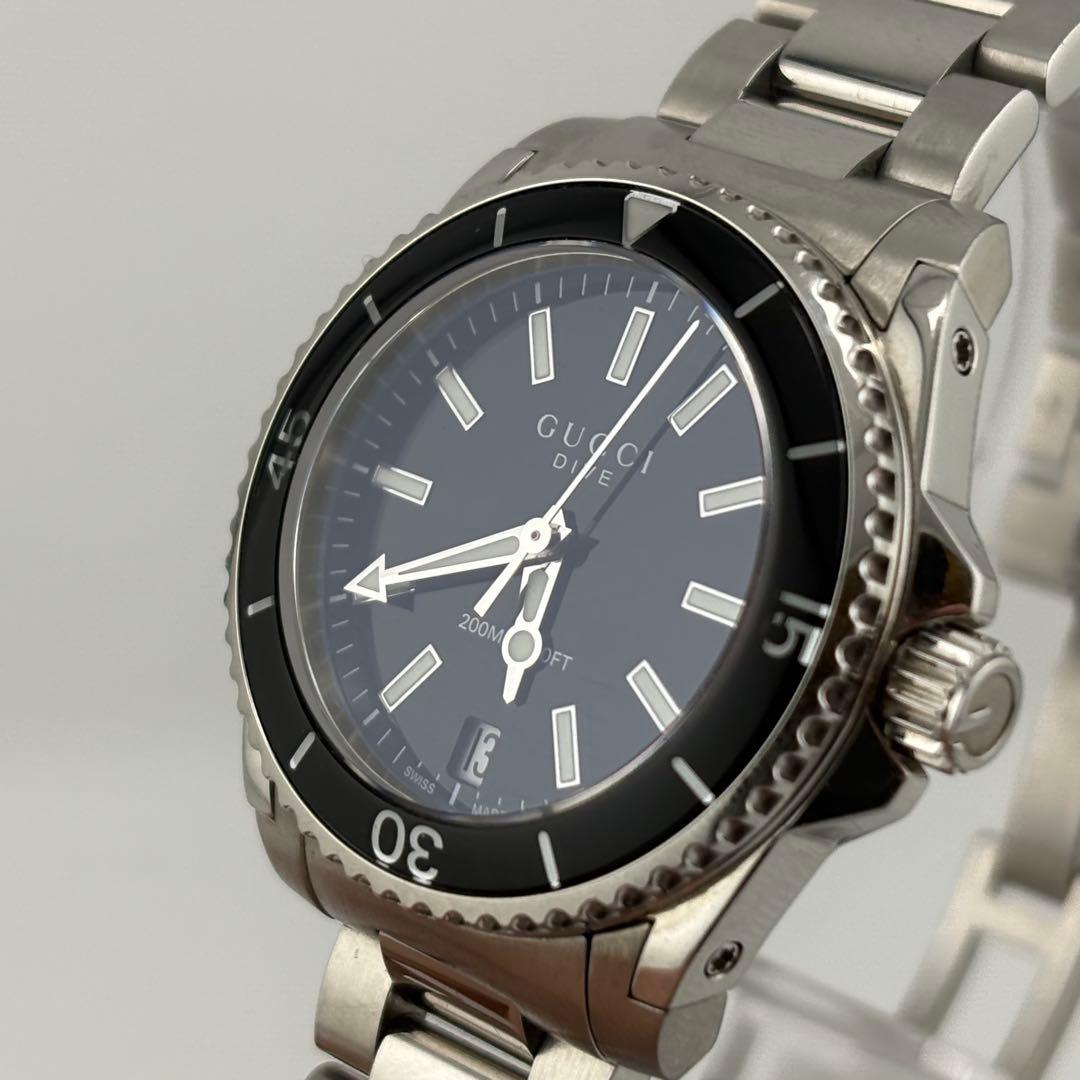 【超希少】グッチ ダイブ 136.4 クォーツ デイト レディース