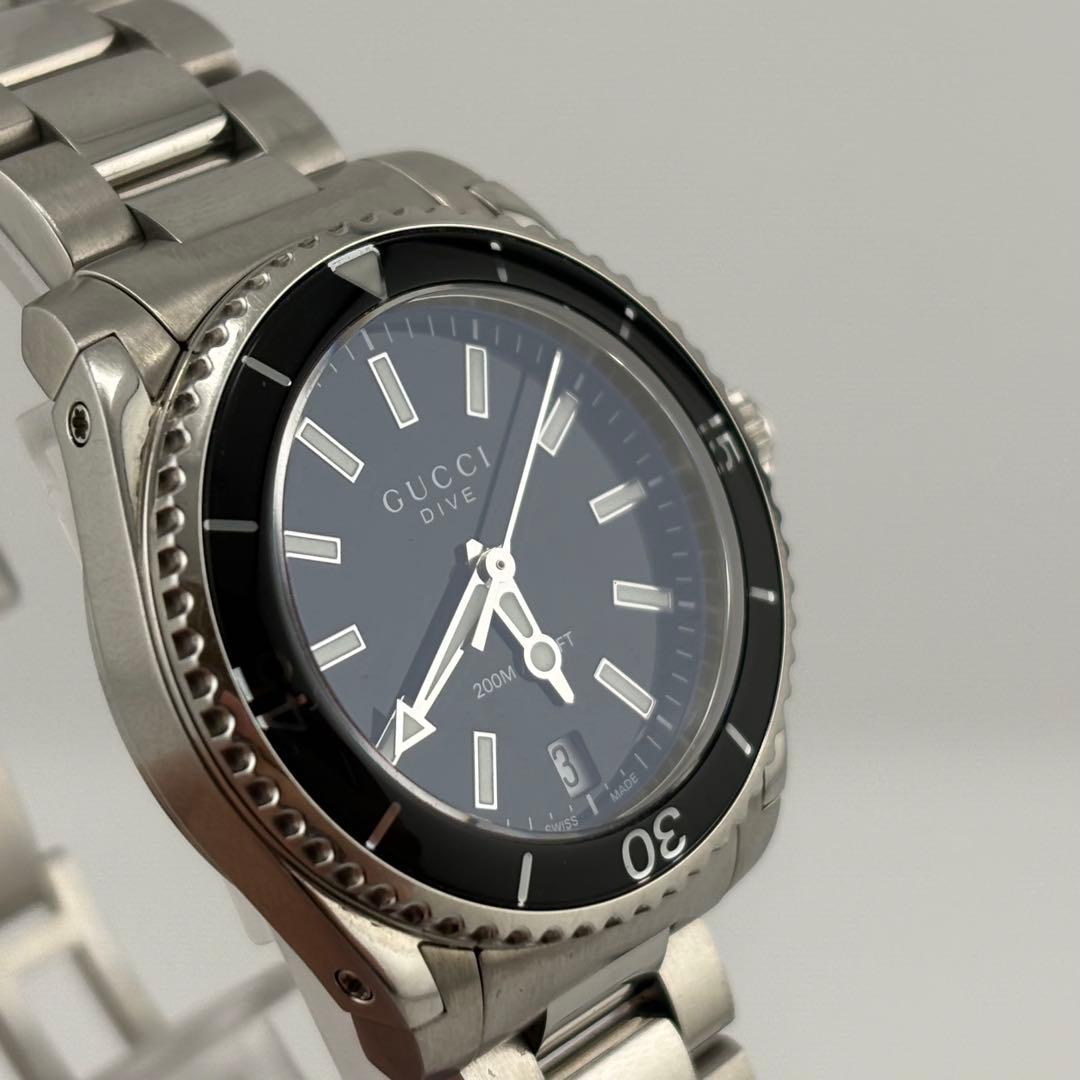 【超希少】グッチ ダイブ 136.4 クォーツ デイト レディース